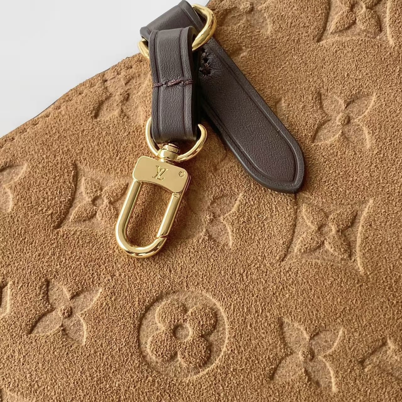 Louis Vuitton All In One PM Monogram Embossed Suede Tote Bag — Beige Trench - Image 2