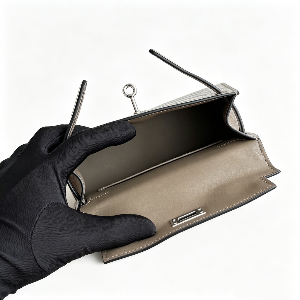 Hermès Mini Kelly II 20 — Gris Asphalte - Image 5