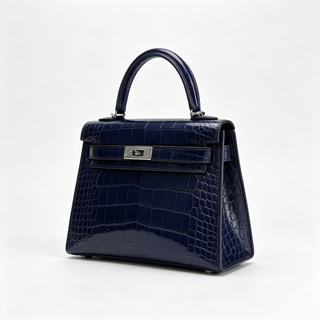 Hermès Mini Kelly II 20 — Blue Saphir - Image 2