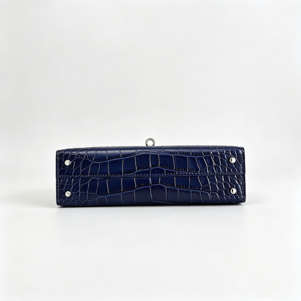 Hermès Mini Kelly II 20 — Blue Saphir - Image 4
