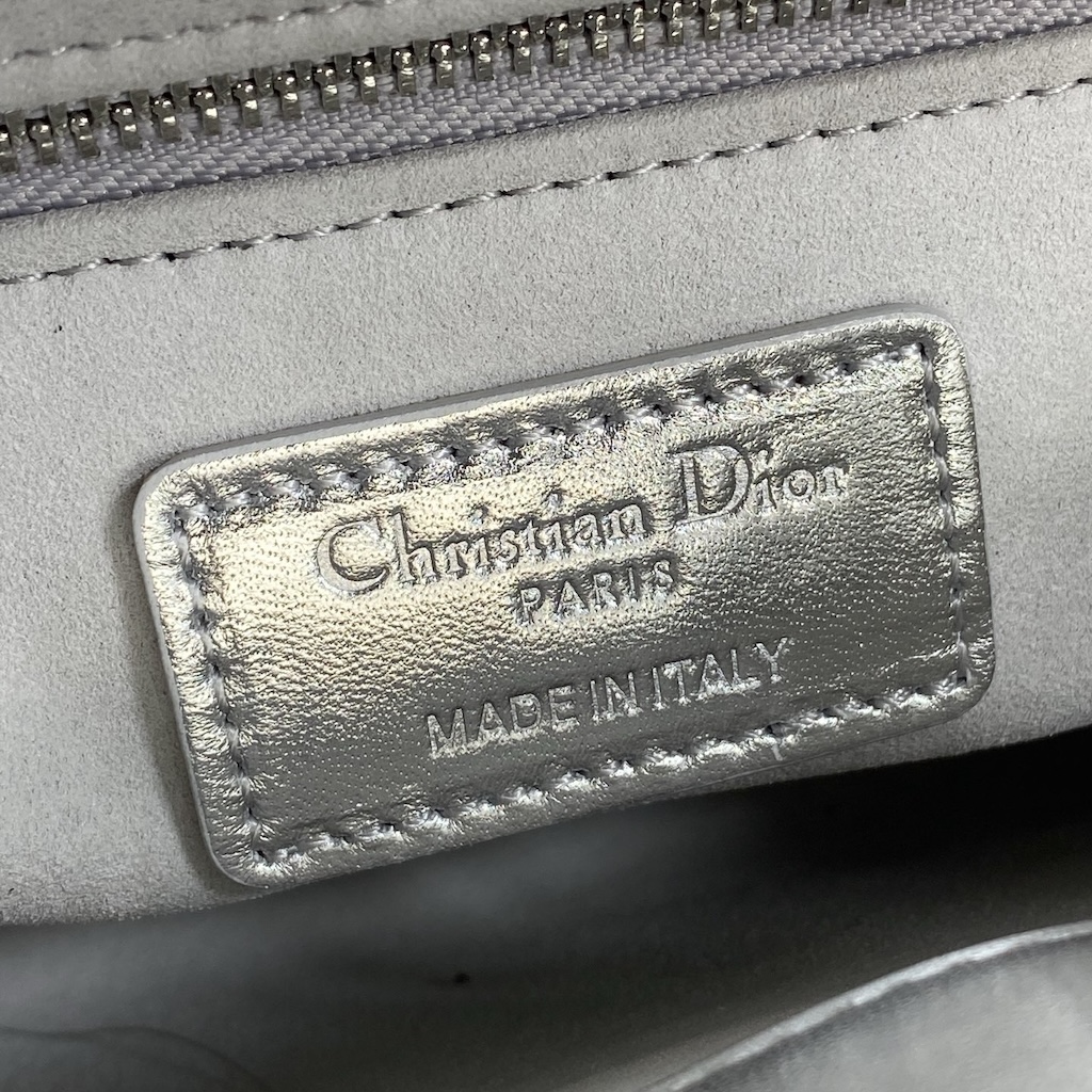 Dior Mini Lady Dior Bag — Silver-Tone - Image 7