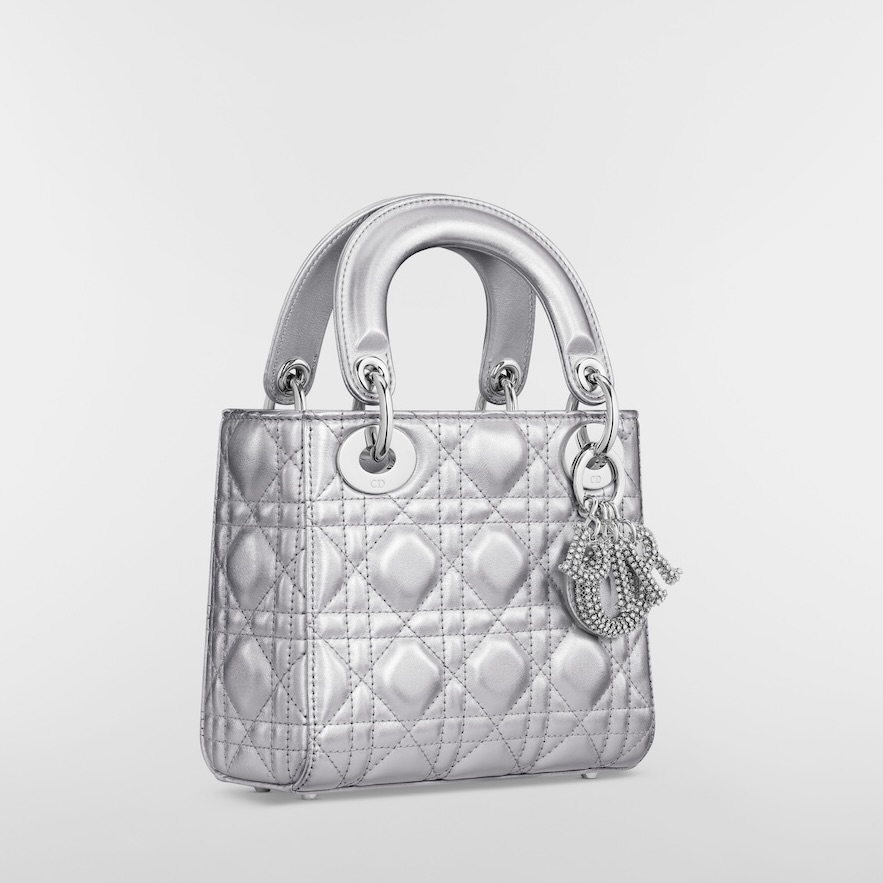Dior Mini Lady Dior Bag — Silver-Tone - Image 2
