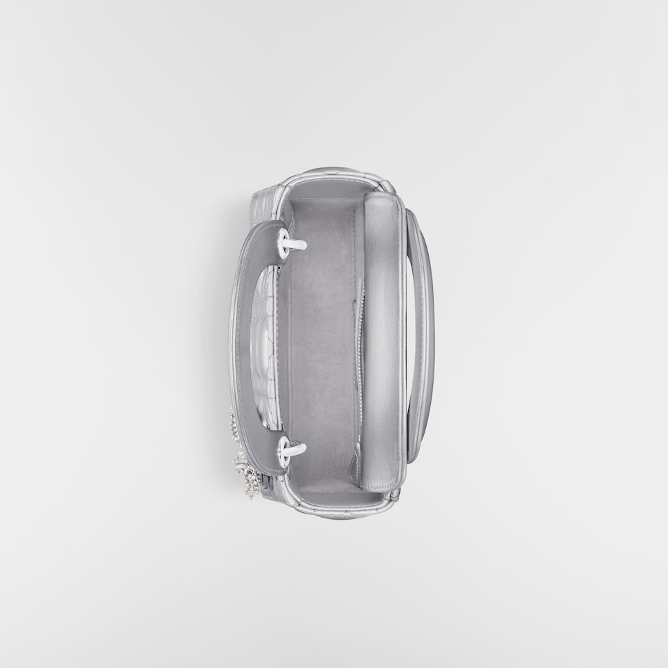 Dior Mini Lady Dior Bag — Silver-Tone - Image 4