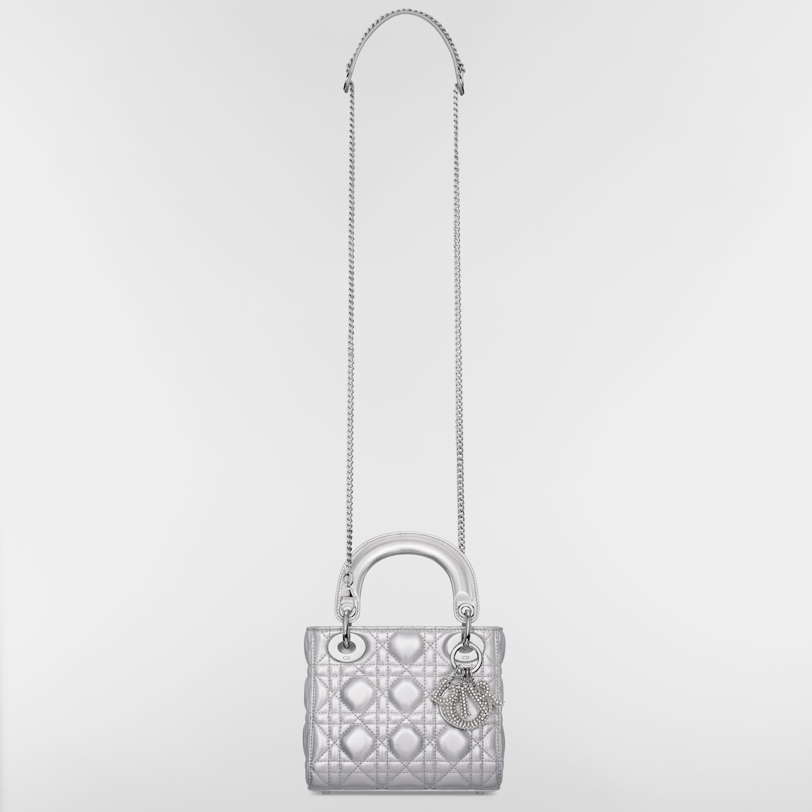 Dior Mini Lady Dior Bag — Silver-Tone - Image 5