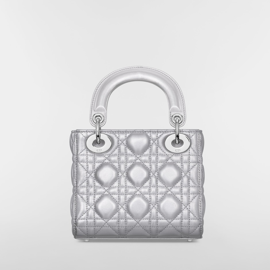 Dior Mini Lady Dior Bag — Silver-Tone - Image 3