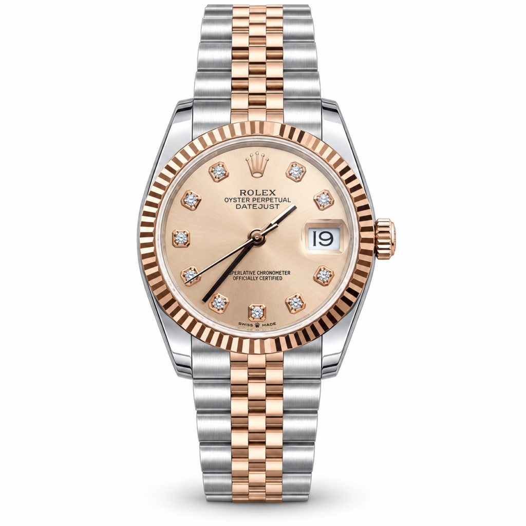 Rolex Datejust 36 126231 Everose Rolesor rosé diamond dial watch