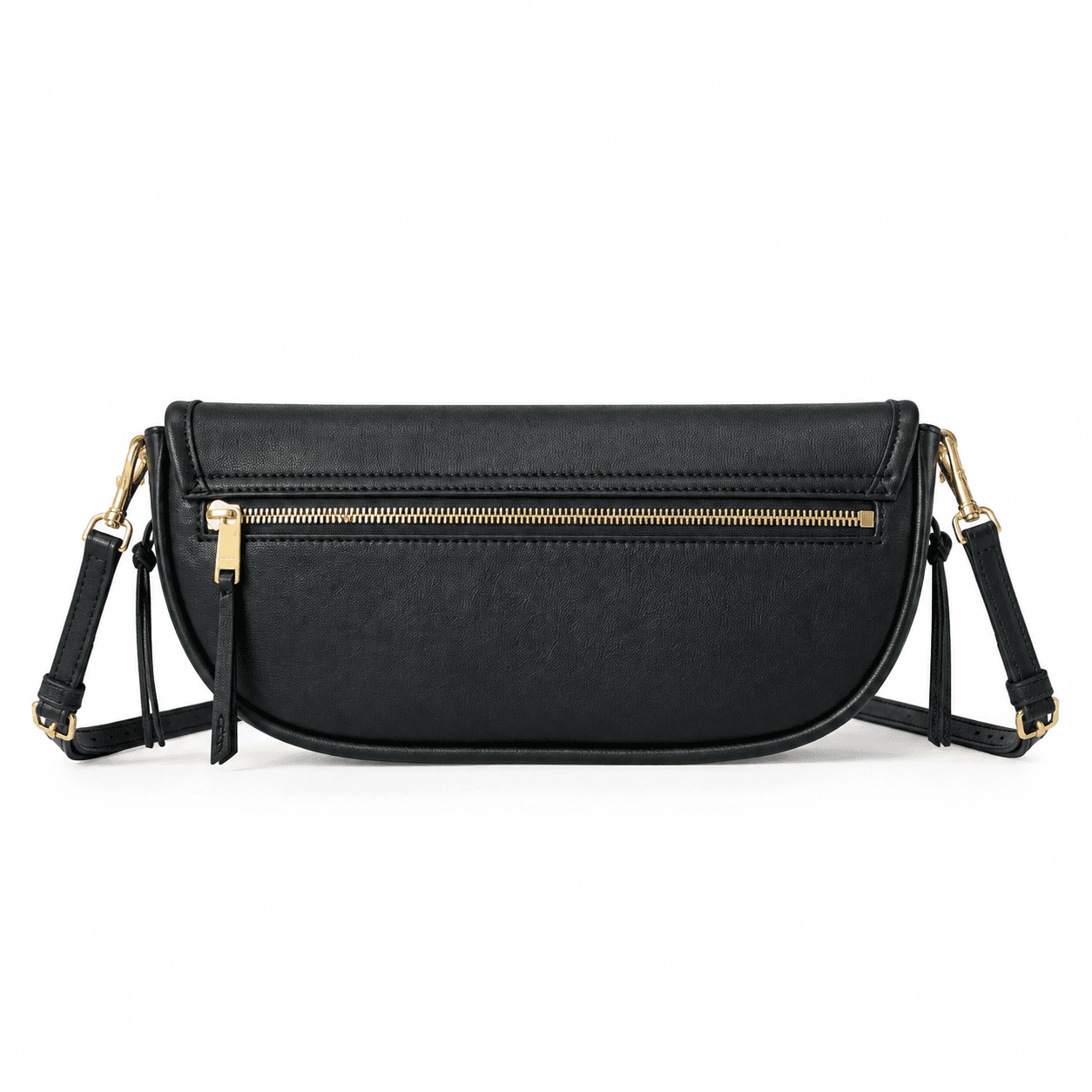 Celine Little Halfmoon Soft Triomphe in Black Supple Shiny Lambskin - Image 3