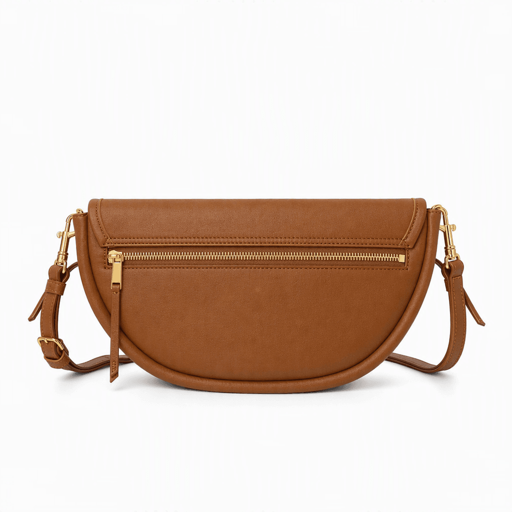 Celine Little Halfmoon Soft Triomphe in Tan Supple Shiny Lambskin - Image 3