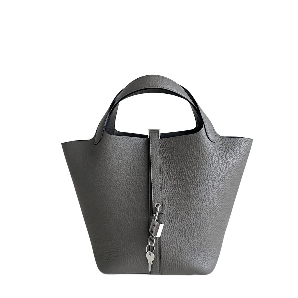 Hermès Picotin Lock 22 — Gris Pantin